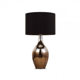 Telbix-Gloria Table Lamp - Chrome Glass/Black